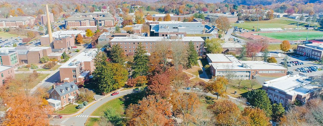 aerial of campus