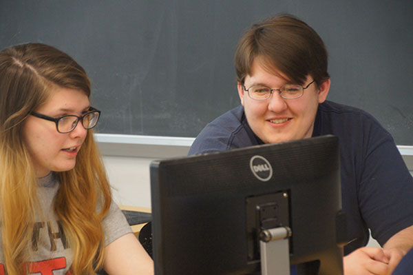 students working together