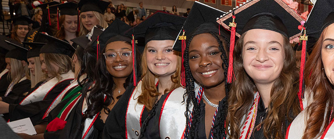 Nursing students at graduation